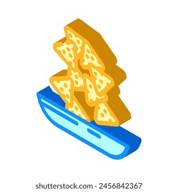nachos fast food isometric icon vector. nachos fast food sign. isolated symbol illustration