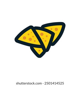 nachos food logo vector illustration template design