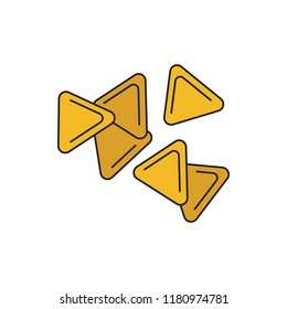Nachos icon. Cartoon nachos vector icon for web design isolated on white background