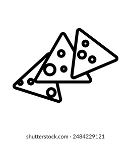 Nachos icon design in filled and outlined style
