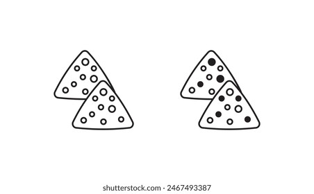 Diseño de icono de nachos con fondo blanco ilustración de stock