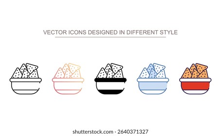 Nachos icon design with white background stock illustration