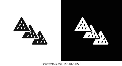 Nachos icon Flat fill set collection