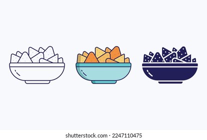 Nachos icon food vector illustration