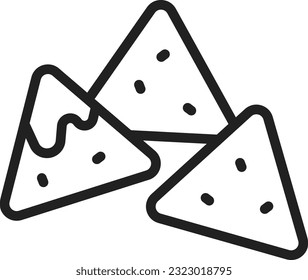 Imagen del icono Nachos. Adecuado para aplicaciones móviles.