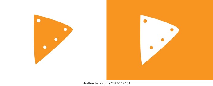 Nachos icon linear graphics set vector in black