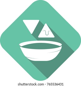 nachos icon with long shadow