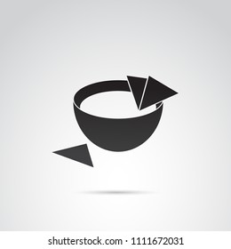 Nachos icon on white background. Vector art.