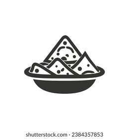 Nachos Icon on White Background - Simple Vector Illustration