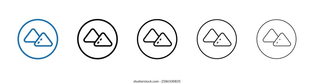 Nachos icon Outline vector logo for web ui