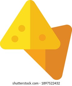 Nachos icon. Outline nachos vector icon for web design isolated on white background