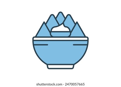 Nachos icon. icon related to fast food. suitable for web site, app, user interfaces, printable etc. flat line icon style. simple vector design editable