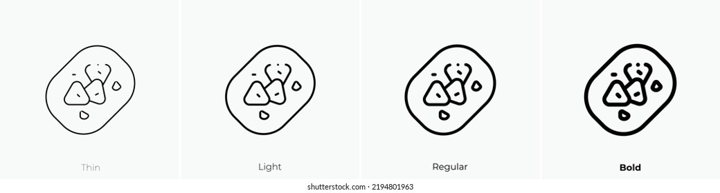 nachos icon. Thin, Light Regular And Bold style design isolated on white background