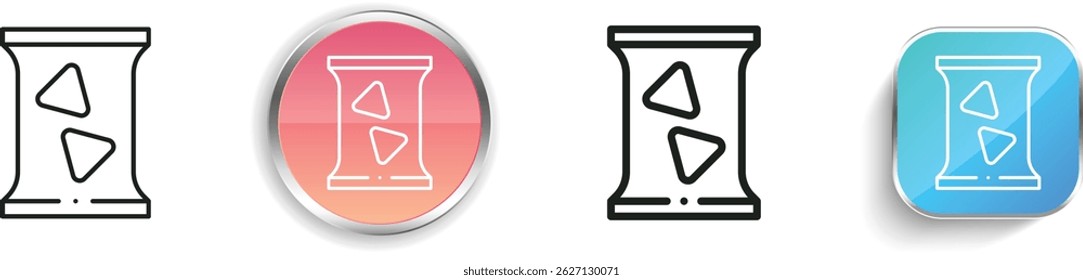 nachos icon. Thin Linear, Regular and Button Style Design Isolated On White Background