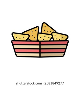 nachos icon vector design template simple and clean