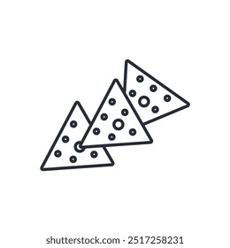 Nachos icon. vector.Editable stroke.linear style sign for use web design,logo.Symbol illustration.