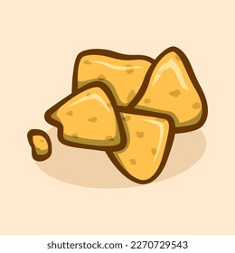 Nachos illustration concept in cartoon style