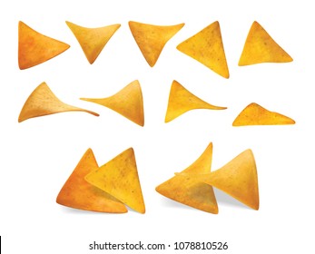 nachos isolated on a white background Vector