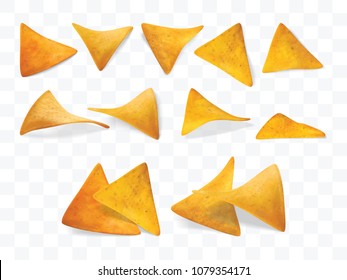 Nachos Isolated On A White Background Vector