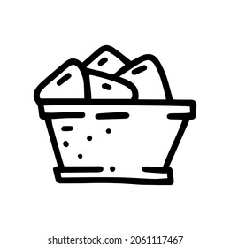 nachos line vector doodle simple icon design