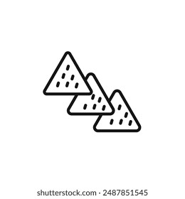 Nachos logo sign vector outline