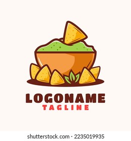 Nachos logo template, suitable for restaurant, food truck and cafe