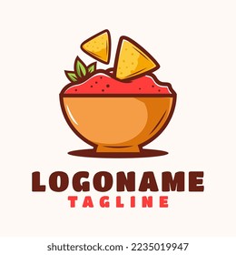 Nachos logo template, suitable for restaurant, food truck and cafe