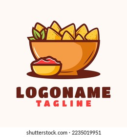 Nachos logo template, suitable for restaurant, food truck and cafe