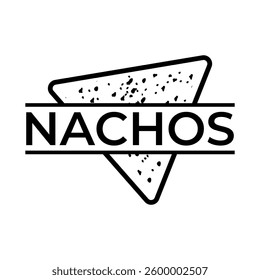Nachos logo vector illustration template. Simple lettering icon