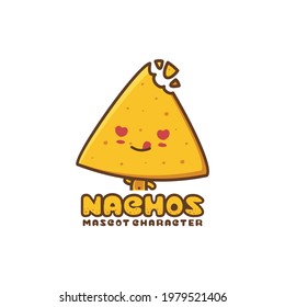 Plantilla de mascota Nachos. adecuado para ser utilizado como logotipos, pegatinas, tarjetas, pantallas de menú, etc.