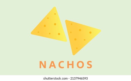 Nachos mexican cuisine vector illustration. Tortilla chips nachos snack vector modern design.