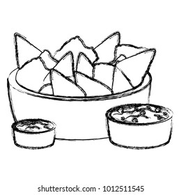Nachos mexican food with chilli