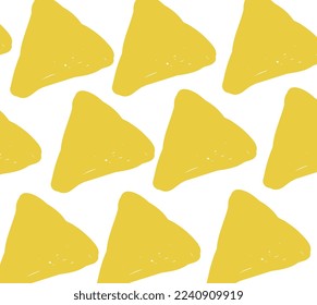 Nachos mexican food vector. Best Mexican Dishes. Latin american food illustration.