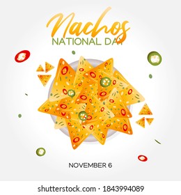 Nachos National Day Vector Illustration. Suitable for greeting card, poster and banner.
