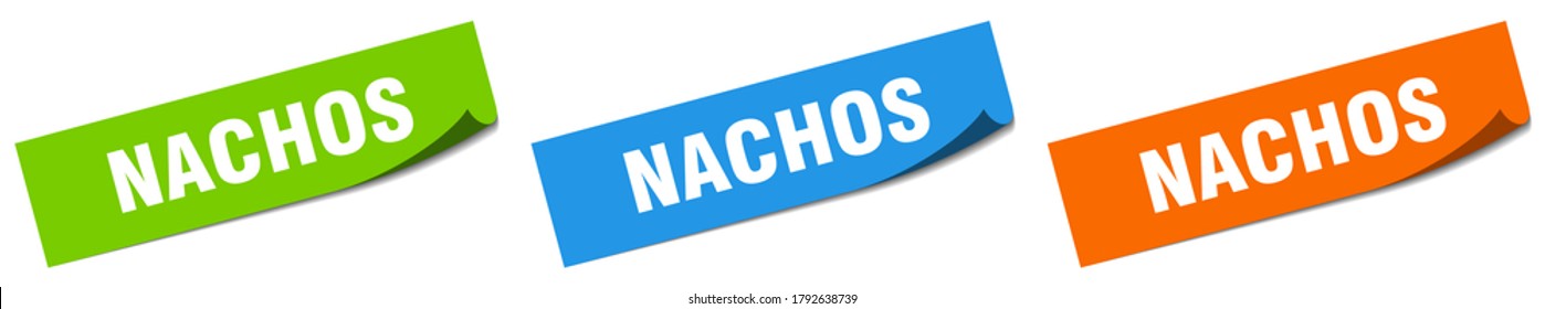 nachos paper peeler sign set. nachos sticker