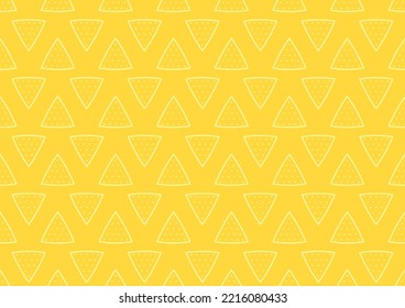 Nachos pattern background. Mexican food nachos pattern. Nice spanish fastfood texture for textile, wallpaper, background, cover, banner, bar and cafe menu design