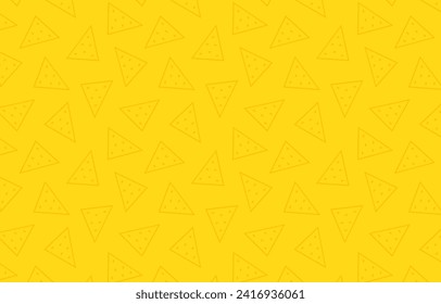 Nachos pattern background. Mexican food nachos pattern. Nice spanish fastfood texture for textile, wallpaper, background, cover, banner, bar and cafe menu design