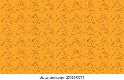 Nachos pattern background. Mexican food nachos pattern. Nice spanish fast food texture for textile, wallpaper, background