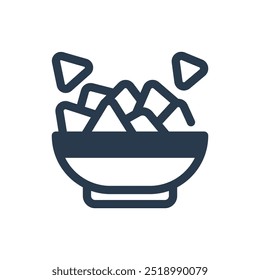 Ícone de vetor de menu do restaurante Nachos