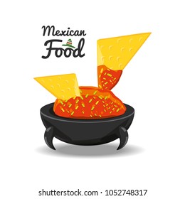 nachos with sauce traditional mexican cuisin