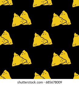 nachos seamless doodle pattern