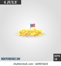Nachos snack icon in trendy flat style isolated on grey background. Usa independence day symbol for your design, logo, UI. Vector illustration, EPS10.