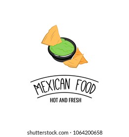 Nachos Tortilla Chips. Mexican food. Mexico. Mexican cuisine Vector illustration