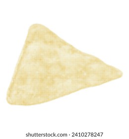 nachos triangular, isolated on white background
