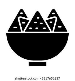 Nachos Vector Glyph Icon For Personal And Commercial Use.

