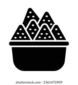Nachos Vector Glyph Icon For Personal And Commercial Use.
