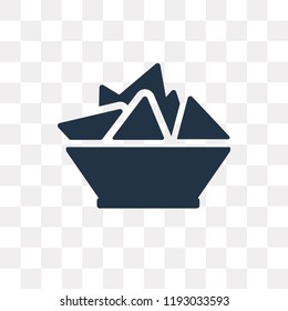 Nachos vector icon isolated on transparent background, Nachos transparency concept can be used web and mobile