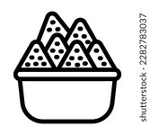 Nachos Vector Line Icon Design