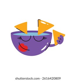 Nachos vector Sticker. Eps 10 file