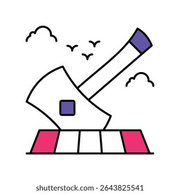 Nackawic Vector Filled outline illustration style icon